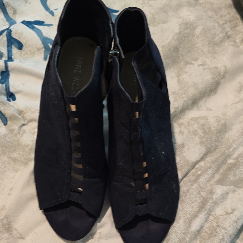 Nine West Blue Ankle Booties